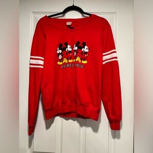 Mickey Mouse Sweater Shirt Women Size Large